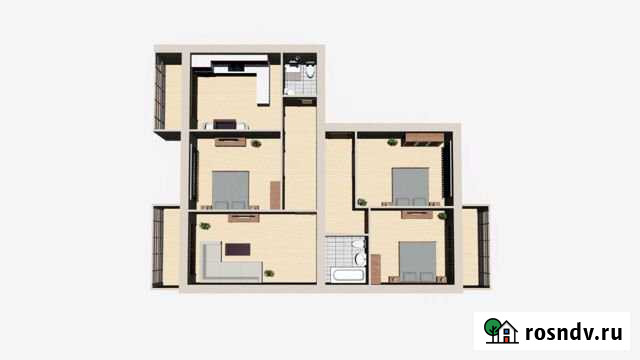 4-комнатная квартира, 117 м², 4/4 эт. на продажу в Нальчике Нальчик - изображение 1