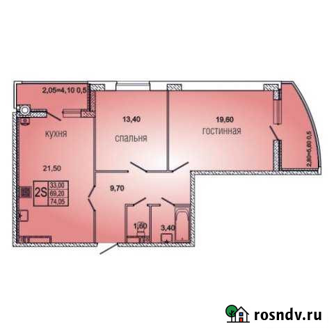 3-комнатная квартира, 74 м², 15/22 эт. на продажу в Ростове-на-Дону Ростов-на-Дону - изображение 1