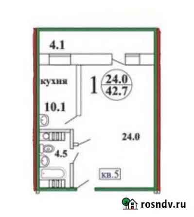 1-комнатная квартира, 42 м², 5/14 эт. на продажу в Магнитогорске Магнитогорск