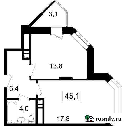 2-комнатная квартира, 42 м², 5/7 эт. на продажу в Пироговском Пироговский