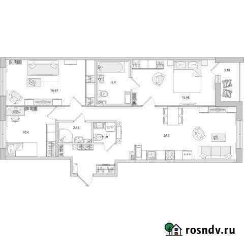 4-комнатная квартира, 91 м², 2/14 эт. на продажу в Санкт-Петербурге Санкт-Петербург