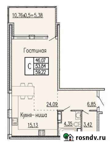 Квартира-студия, 59 м², 18/18 эт. на продажу в Новороссийске Новороссийск - изображение 1