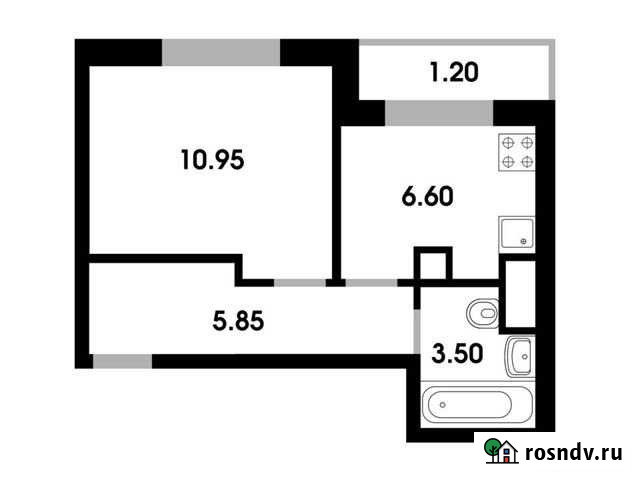 1-комнатная квартира, 28 м², 2/4 эт. на продажу в Лесном Городке Лесной Городок - изображение 1