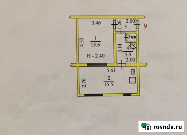 1-комнатная квартира, 39 м², 1/2 эт. на продажу в Салехарде Салехард - изображение 1