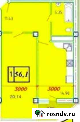 1-комнатная квартира, 56 м², 3/7 эт. на продажу в Геленджике Геленджик - изображение 1