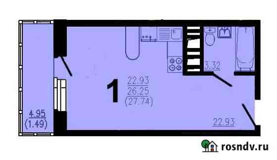 Квартира-студия, 27 м², 3/19 эт. на продажу в Воронеже Воронеж