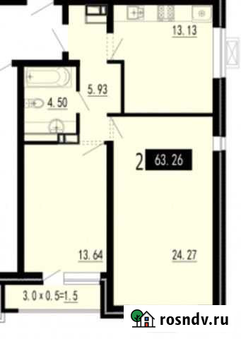 2-комнатная квартира, 63 м², 7/17 эт. на продажу в Новороссийске Новороссийск - изображение 1