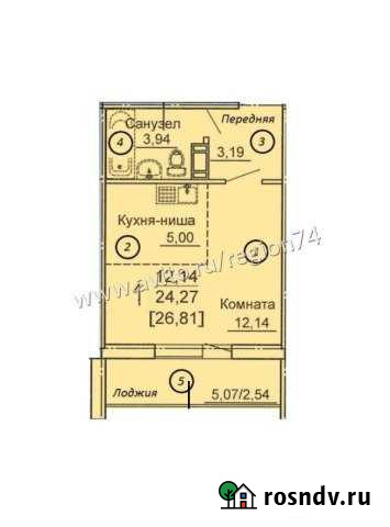 Квартира-студия, 26 м², 7/10 эт. на продажу в Челябинске Челябинск - изображение 1