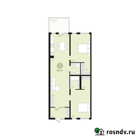 3-комнатная квартира, 83 м², 1/9 эт. на продажу в Екатеринбурге Екатеринбург - изображение 1