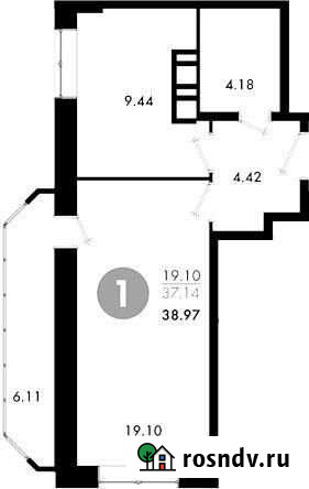 1-комнатная квартира, 39 м², 9/17 эт. на продажу в Брянске Брянск - изображение 1