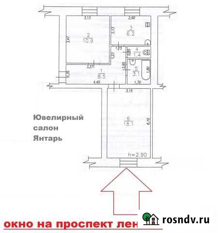 2-комнатная квартира, 47 м², 1/2 эт. на продажу в Ленинске-Кузнецком Ленинск-Кузнецкий - изображение 1