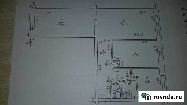 3-комнатная квартира, 59 м², 1/5 эт. на продажу в Белоярском Ханты-Мансийского АО Белоярский - изображение 1