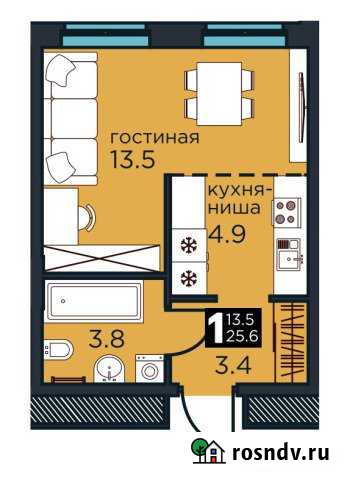 Квартира-студия, 25 м², 2/16 эт. на продажу в Перми Пермь - изображение 1