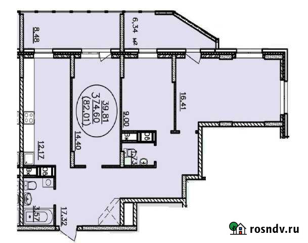 3-комнатная квартира, 82 м², 17/19 эт. на продажу в Раменском Раменское - изображение 1