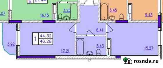 1-комнатная квартира, 46 м², 2/5 эт. на продажу в Мысхако Мысхако