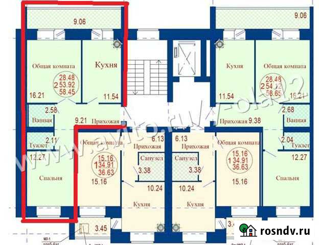 2-комнатная квартира, 58 м², 2/7 эт. на продажу в Медведево Медведево - изображение 1