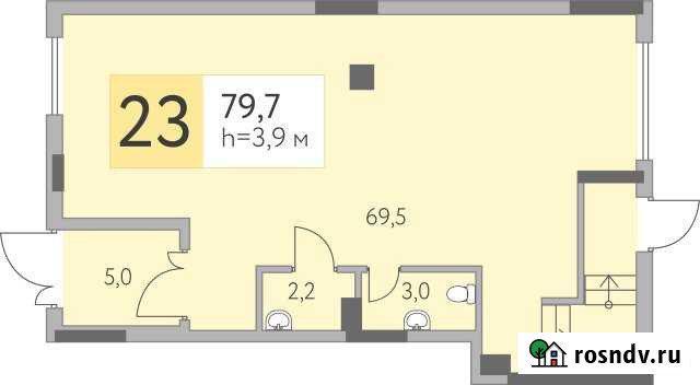 Свободного назначения в Металлурге, 79.7 кв.м. Ижевск - изображение 1