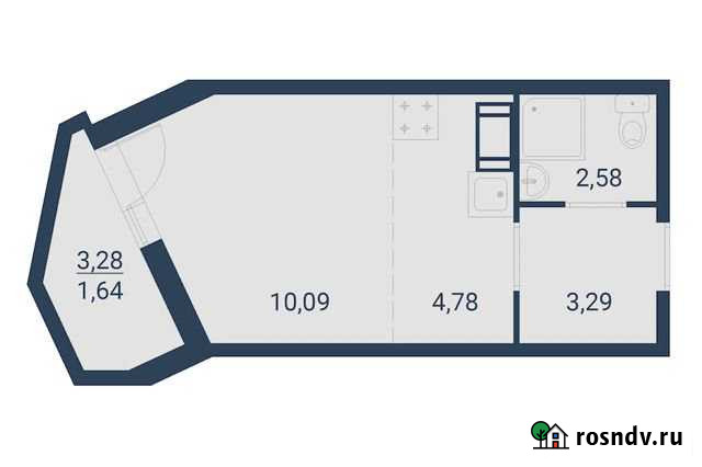Студия, 22.4 кв.м., 7/46 эт. Всеволожск - изображение 1