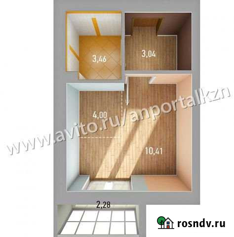 Студия, 22.5 кв.м., 2/3 эт. Казань - изображение 1