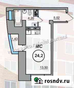 Студия, 25 кв.м., 13/16 эт. Барнаул