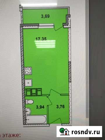 Студия, 27 кв.м., 16/22 эт. Нижний Новгород - изображение 1