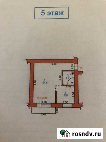Студия, 30.6 кв.м., 5/5 эт. Кинешма - изображение 1