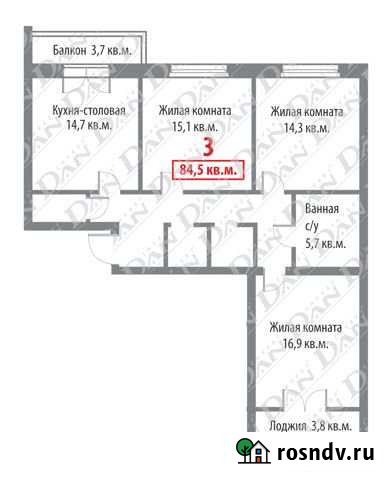 Студия, 84.5 кв.м., 8/16 эт. Челябинск - изображение 1
