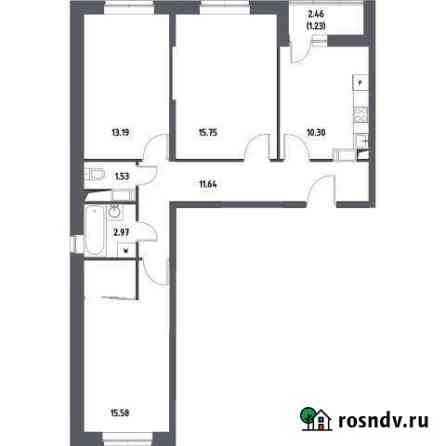 3-комнатная квартира, 72.2 м², 16/17 эт. на продажу в Октябрьском Московской области Октябрьский