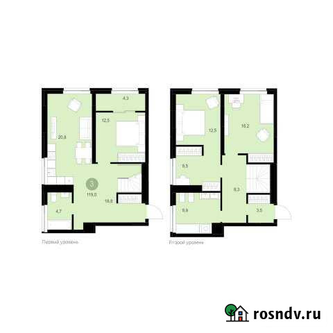 3-комнатная квартира, 119 м², 16/17 эт. на продажу в Екатеринбурге Екатеринбург - изображение 1