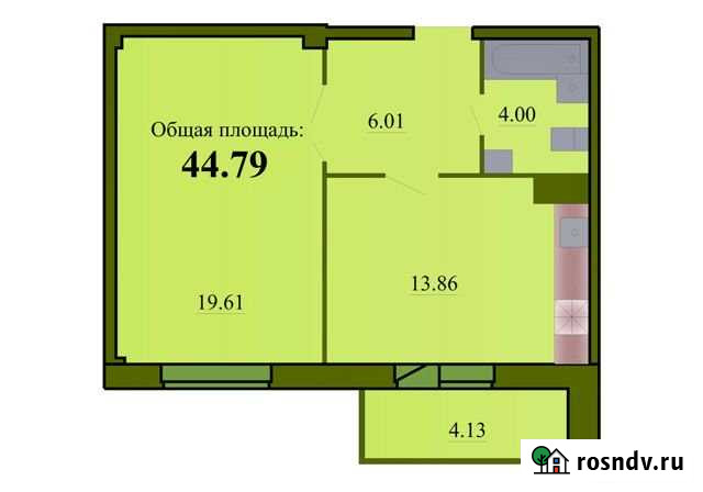 1-комнатная квартира, 43 м², 5/9 эт. на продажу в Пскове Псков - изображение 1