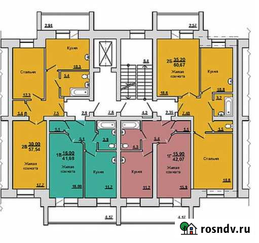 2-комнатная квартира, 60.7 м², 7/7 эт. на продажу в Абакане Абакан - изображение 1