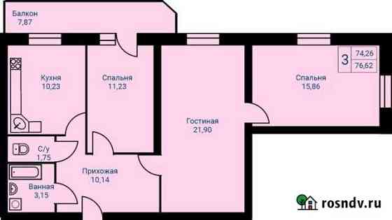 3-комнатная квартира, 76.4 м², 6/10 эт. на продажу в Каменске-Уральском Каменск-Уральский