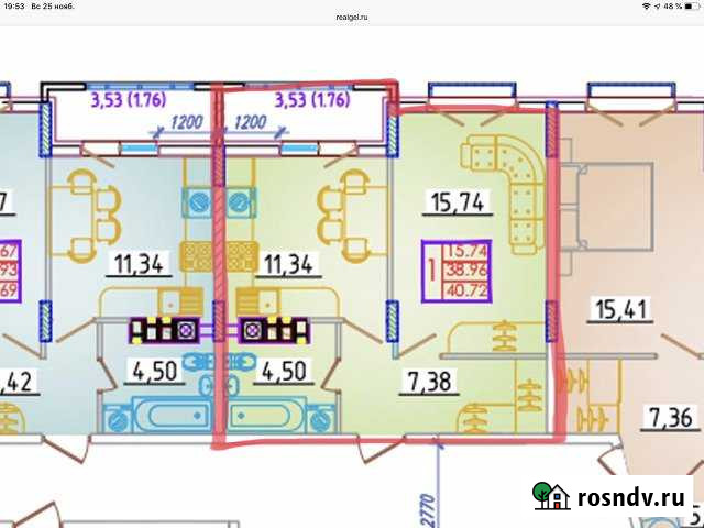 1-комнатная квартира, 41.7 м², 7/7 эт. на продажу в Геленджике Геленджик - изображение 1