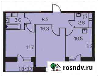 2-комнатная квартира, 56.8 м², 2/16 эт. на продажу в Пушкино Пушкино