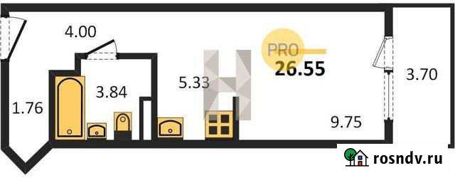 Квартира-студия, 26 м², 11/18 эт. на продажу в Воронеже Воронеж - изображение 1