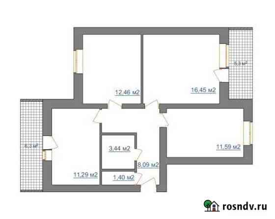 3-комнатная квартира, 64.6 м², 4/4 эт. на продажу в Светлогорске Светлогорск