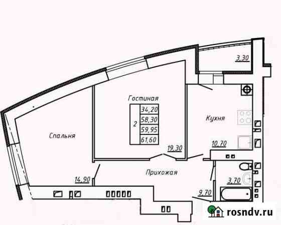 2-комнатная квартира, 61.6 м², 8/14 эт. на продажу в Иваново Иваново