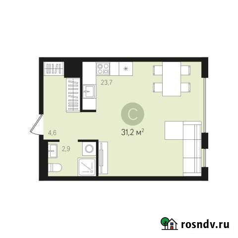 Квартира-студия, 31.2 м², 3/9 эт. на продажу в Екатеринбурге Екатеринбург - изображение 1
