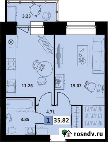 1-комнатная квартира, 36 м², 1/5 эт. на продажу в Северодвинске Северодвинск - изображение 1