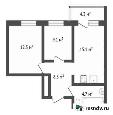 2-комнатная квартира, 53.1 м², 3/16 эт. на продажу в Сургуте Ханты-Мансийского АО Сургут