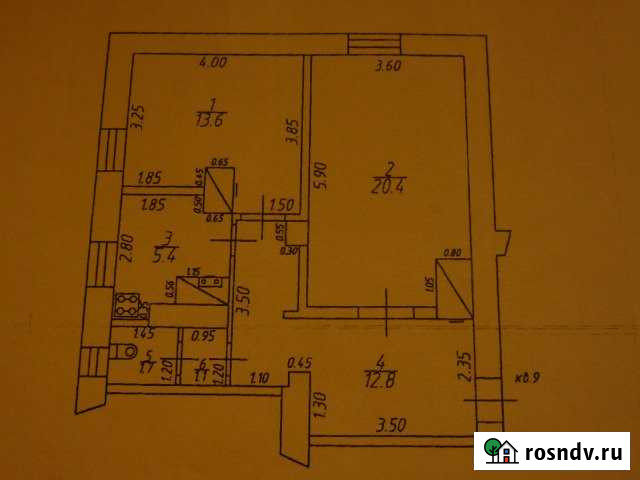 2-комнатная квартира, 55 м², 1/2 эт. на продажу в Пустошке Пустошка - изображение 1