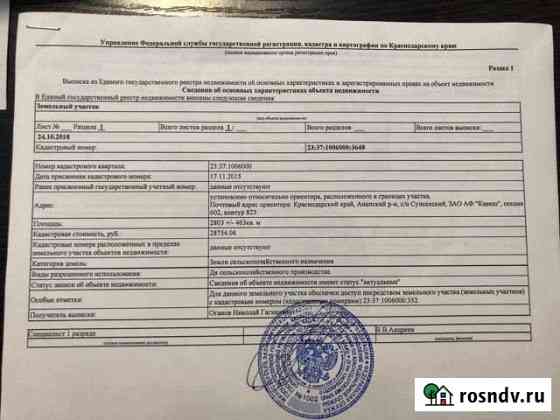 Участок СНТ, ДНП 28 сот. на продажу в Супсехе Супсех