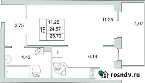 Квартира-студия, 25.7 м², 3/9 эт. на продажу в Пскове Псков - изображение 1