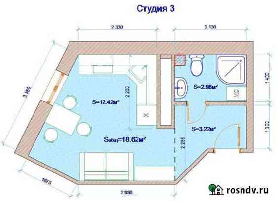 Квартира-студия, 18.5 м², 2/3 эт. на продажу в Новороссийске Новороссийск