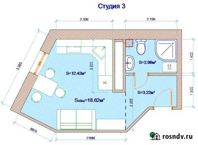Квартира-студия, 18.5 м², 2/3 эт. на продажу в Новороссийске Новороссийск - изображение 1
