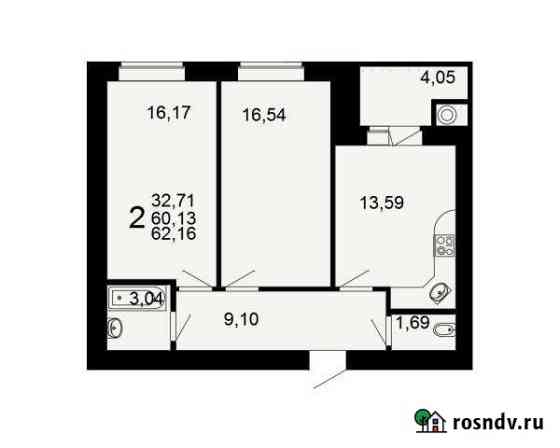 2-комнатная квартира, 62.2 м², 11/13 эт. на продажу в Рязани Рязань