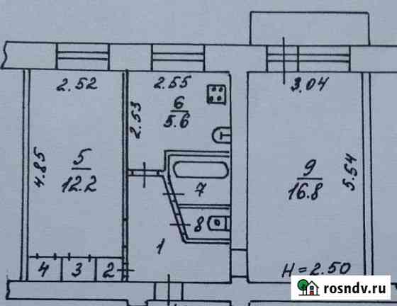 2-комнатная квартира, 43.7 м², 3/5 эт. на продажу в Краснокамске Краснокамск