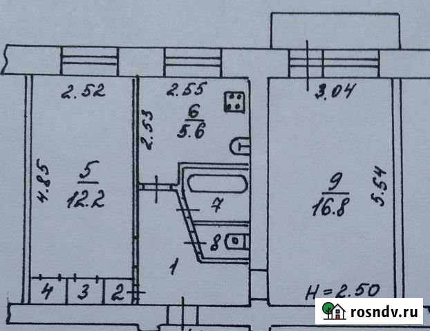 2-комнатная квартира, 43.7 м², 3/5 эт. на продажу в Краснокамске Краснокамск - изображение 1