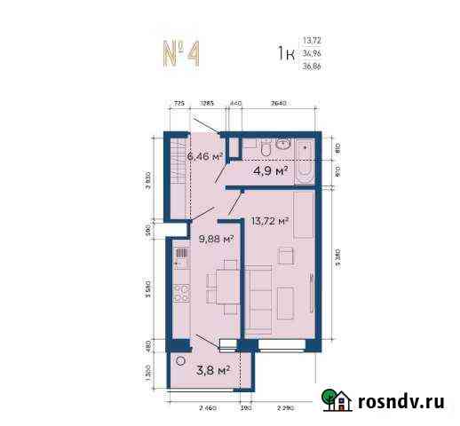 1-комнатная квартира, 34.2 м², 5/10 эт. на продажу в Сарапуле Сарапул