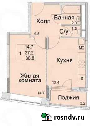 1-комнатная квартира, 37.8 м², 11/17 эт. на продажу в Королеве Королев - изображение 1